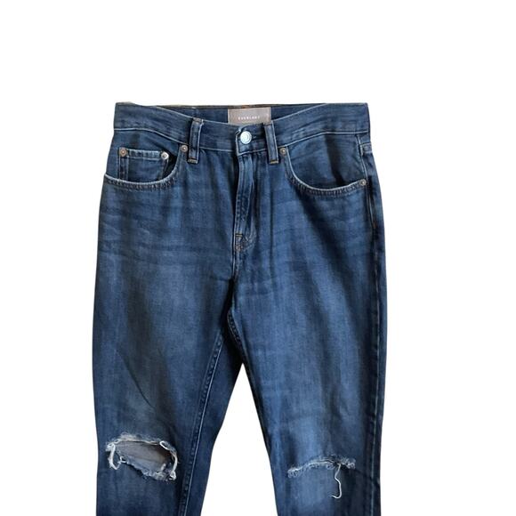 Everlane The Summer Jean Straight Leg Ripped Distressed Knees Size 24R Womens - Picture 3 of 8